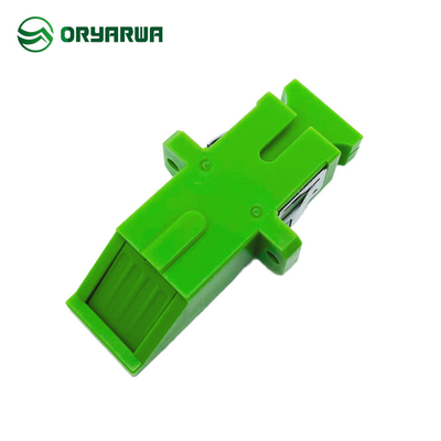 Flange SC Simplex Fiber Optic Adapter Push In Type With Inner Shutter