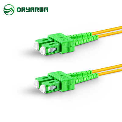 SC APC ao PVC do cabo de remendo LSZH do único modo do duplex do SC APC